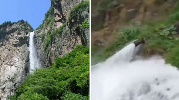 Турист откри, че най-високият водопад в Китай се захранва от… тръба